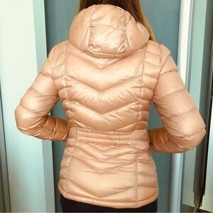 Pink Rose Calvin Klein Foldable and Hooded Jacket